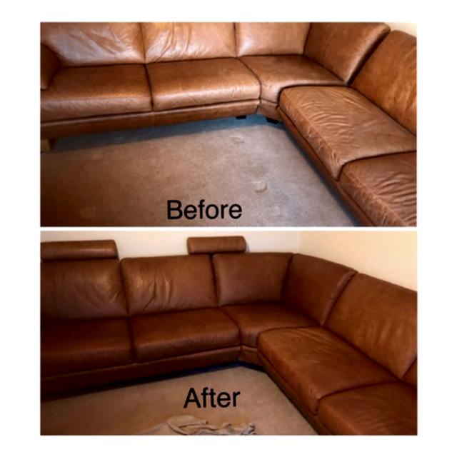 Leather deep clean & colour restoration